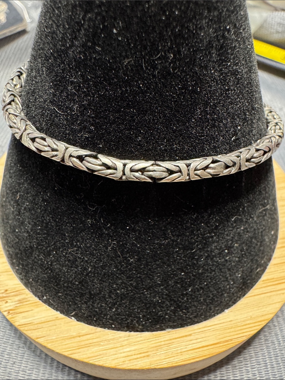 Source Unknown marked 925 Silver Braided Link Bracelet